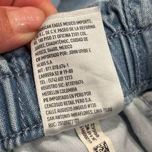 American Eagle Lyocell Denim Shorts Womens Size XS Pockets Drawstring Pull On - Picture 5 of 9